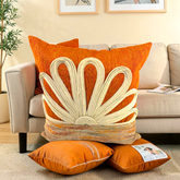 Leaf Lace Work Cushion Cover