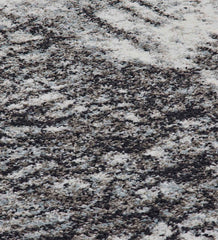 Softness Modern Abstract Runner Charcoal and Cream