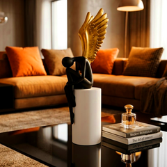 Black Angel Wing Statue