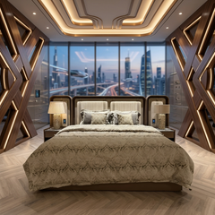 Coffee Brown Designer Luxury Bed