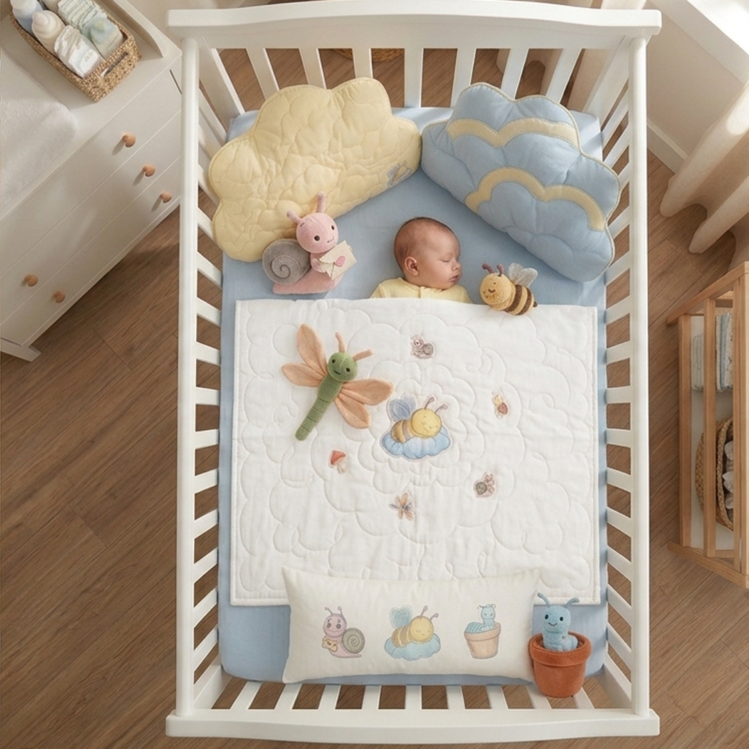 Garden Bug Friends Nursery Crib Bedding Set (5-Piece