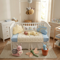 Garden Bug Friends Nursery Crib Bedding Set (5-Piece