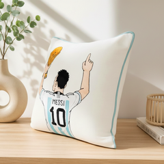 Embroidered Football Legend Cushion Cover