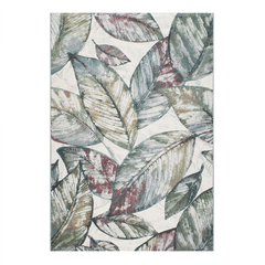 Aquarius Floral Machine Made Carpet Grey