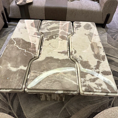 White Grey Marble Centre Table