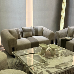 White Grey Marble Centre Table