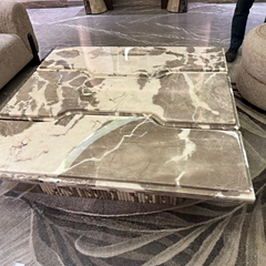White Grey Marble Centre Table