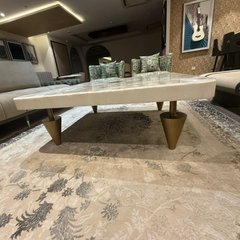 White Mop Centre Table
