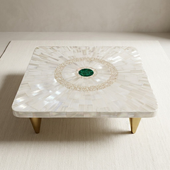 White Mop Centre Table