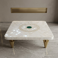 White Mop Centre Table