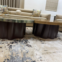 Pu Finish Marble Veneer Intense Centre Table