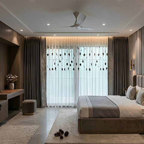 White Transparent Design Curtain