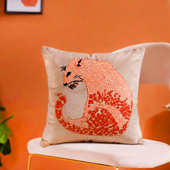 Tiger Hand Floral Embroidery Work