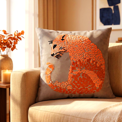 Tiger Hand Floral Embroidery Work